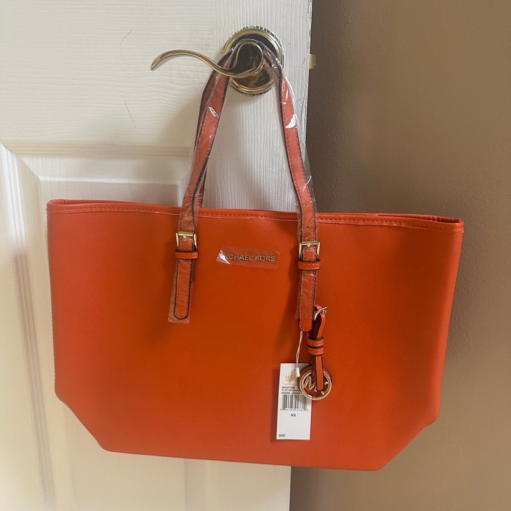 Michael Kors Vibrant Orange Tote